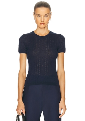 SABLYN Isolde B Slim Crewneck Tee in Midnight Navy - Navy. Size XS (also in ).