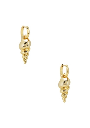 Roxanne Assoulin Conch Earrings in Gold - Metallic Gold. Size all.