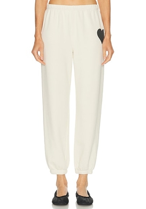 SPRWMN Heart Sweatpant in Vintage White - Cream. Size S (also in XS).