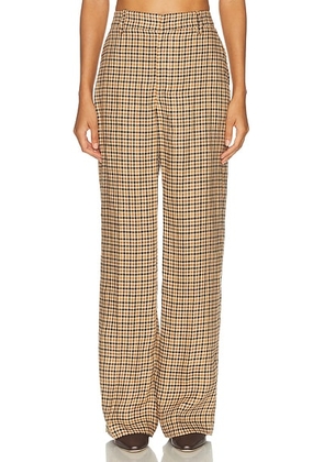 Polo Ralph Lauren Flare Pant in Country Plaid - Tan. Size 0 (also in 2, 6, 8).