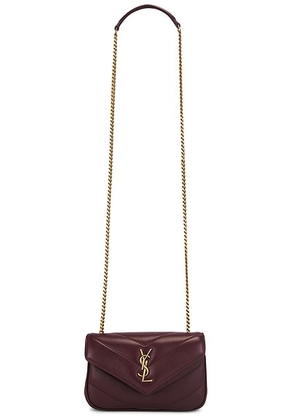 Saint Laurent Toy Loulou Bag in Hot Wine - Burgundy. Size all.