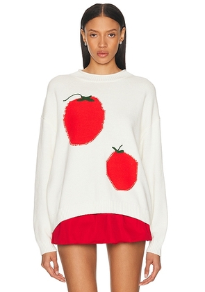 Staud Giada Sweater in Roma Ivory - White. Size L (also in ).