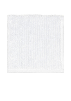 Parachute Soft Rib Wash Cloth in Lagoon - White. Size all.