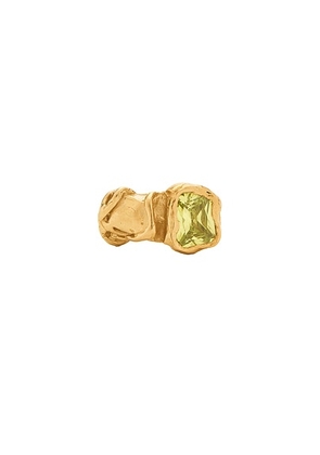 Simuero Vera Ring in Gold & Green - Metallic Gold. Size 8 (also in ).