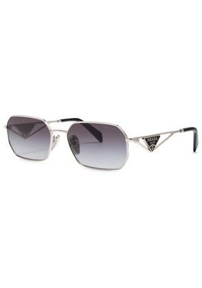 Prada Rectangle-frame Sunglasses - Black - One Size