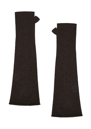 The Row Leina Arm Warmers in Brown Melange - Chocolate. Size all.