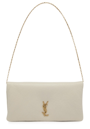 Saint Laurent Calypso Mini Grained Leather Wallet-on-chain - White - One Size
