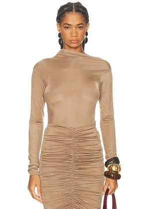SEV Long Sleeve Top in Beige - Beige. Size L (also in S).