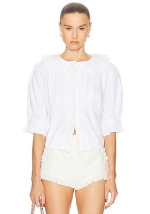 Skall Studio Viola Blouse in Optic White - White. Size 38 (also in ).