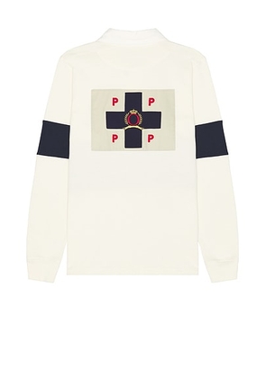 Pop Trading Company Rugby Polo in Off White - White. Size S (also in ).