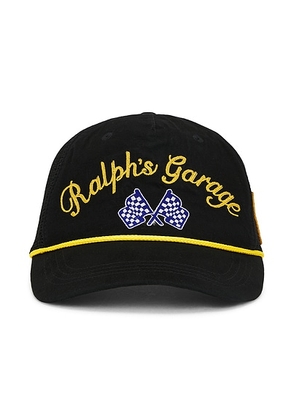 Polo Ralph Lauren Cotton Canvas Vintage Ralph's Garage Trucker Hat in Black - Black. Size all.