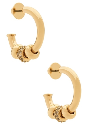 Roxanne Assoulin Slider Earrings in Shiny Gold & Clear - Metallic Gold. Size all.