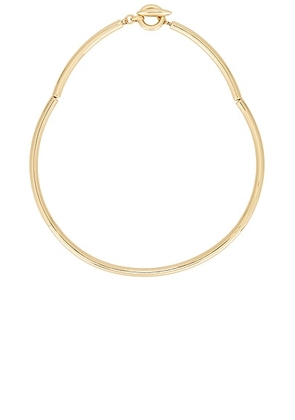 Roxanne Assoulin Tubular Collar Necklace in Shiny Gold - Metallic Gold. Size all.
