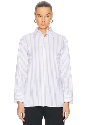 Saint Laurent Button Up Top in Craie Noir - White. Size 36 (also in 38, 40).