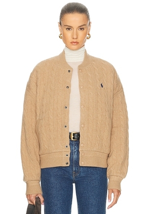 Polo Ralph Lauren Bomber Jacket in Collection Camel Melange - Tan. Size M (also in ).