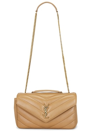 Saint Laurent Medium Loulou Chain Bag in Natural Tan - Tan. Size all.