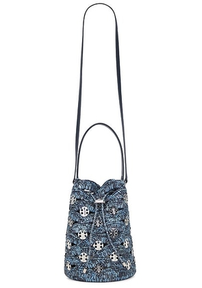 RABANNE Sac A Main Bucket Bag in Blue  Denim  & Silver - Blue. Size all.