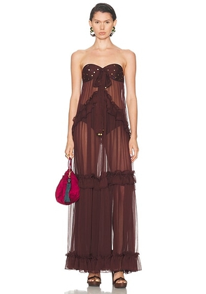 SIEDRES Josiane Dress in Brown - Brown. Size 38 (also in ).