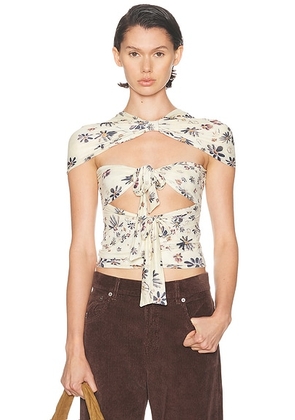 SIEDRES Chiler Top in Multi - Cream. Size L (also in M, S, XS).