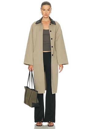 Staud Jackson Long Coat in Riverstone - Beige. Size L (also in M, S, XS).