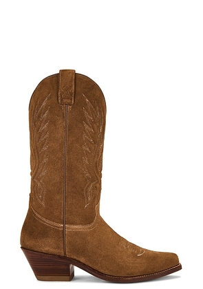 Ralph Lauren Collection Chilton Boot in Cognac Calfsuede - Cognac. Size 37 (also in ).