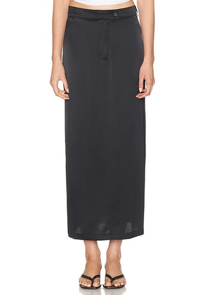 SABLYN Posey Maxi Trouser Skirt in Black - Black. Size L (also in M, S, XS).