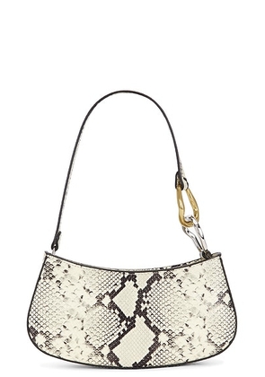 Staud Ollie Bag in White Snake - White. Size all.