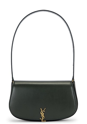Saint Laurent Mini Shoulder Bag in New Vert Fonce - Green. Size all.
