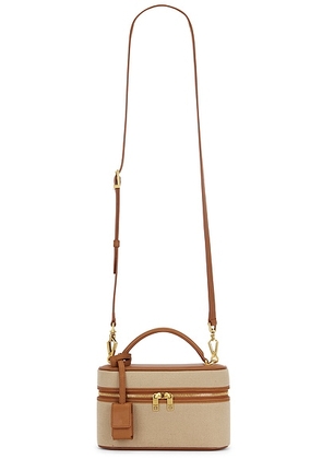 Saint Laurent Vanity Bag With Strap in Desert Dust & Brick - Brown. Size all.