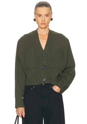 Proenza Schouler Sofia Cardigan in Fatigue - Green. Size L (also in ).