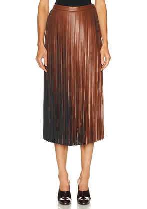 Proenza Schouler Veda Skirt in Brown Multi - Cognac. Size 4 (also in 6).