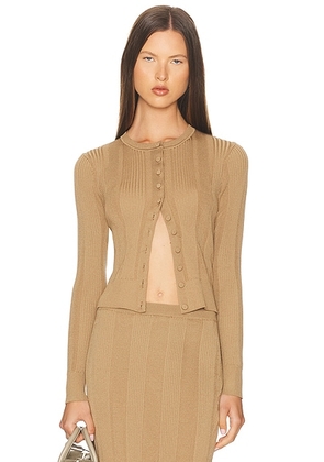 Proenza Schouler Currin Top in Bronze - Brown. Size L (also in S).