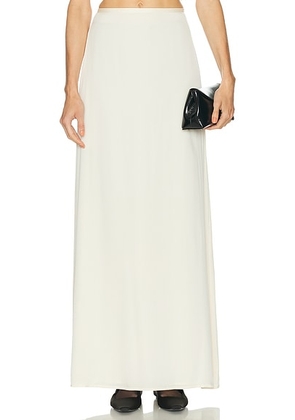 SRG Margo Silk Skirt in Cream - Cream. Size L (also in M, S, XL, XS, XXS).