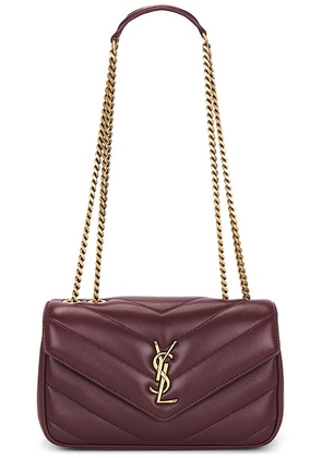 Saint Laurent Small Loulou Chain Bag in Light Hot Wine - Wine. Size all.