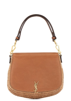 Saint Laurent Top Handle Bag in Naturale & Brick - Tan. Size all.