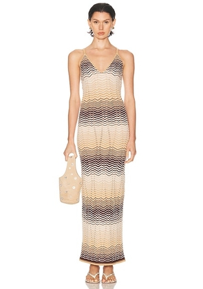 Ronny Kobo Vuolo Knit Dress in Neutral Multi - Neutral. Size L (also in M, S, XS).