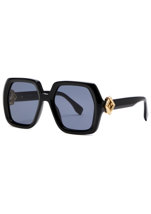 Fendi Oversized Square-frame Sunglasses - Black - One Size