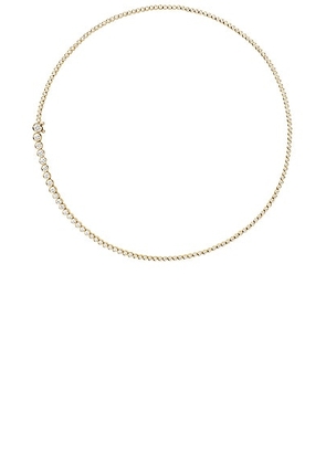 Sophie Bille Brahe Tennis Classique Necklace in 18k Recycled Yellow Gold & Diamonds - Metallic Gold. Size all.