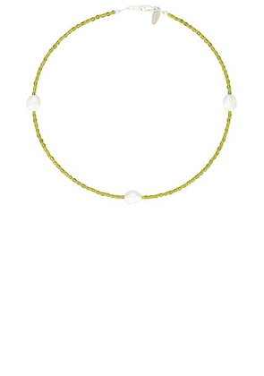 Santangelo for FWRD Shoom Necklace 15 in Freshwater Keshi  Yellow & Green - Yellow,Sage. Size all.