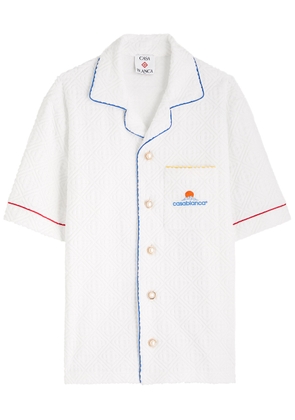 Casablanca Monogram-jacquard Towelling Cotton-blend Shirt - White - S