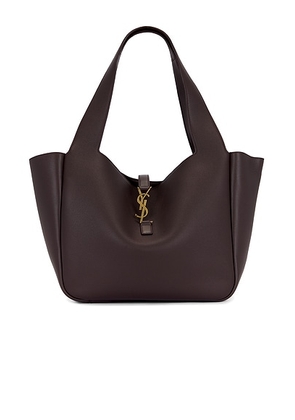 Saint Laurent Bea Tote Bag in Dark Currant - Chocolate,Wine. Size all.