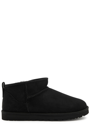 UGG Classic Women's Designer Ultra Mini Black Suede Ankle Boots UK11 - 11 (IT45 / UK11)