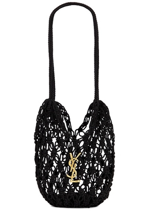 Saint Laurent Small Shopping Crochet Bag in Nero - Black. Size all.