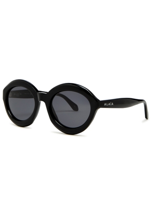 Alaïa Oval-frame Sunglasses - Black - One Size