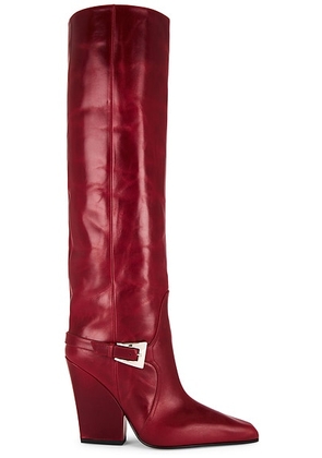 Paris Texas Jane Buckle 100 Boot in Rubino - Red. Size 36.5 (also in 38.5, 39).