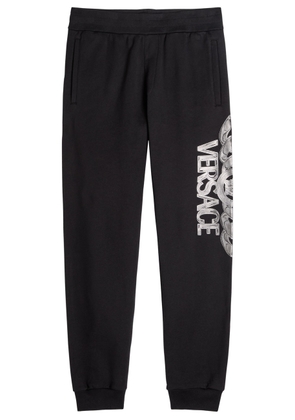 Versace Logo-printed Cotton Sweatpants - Black - S