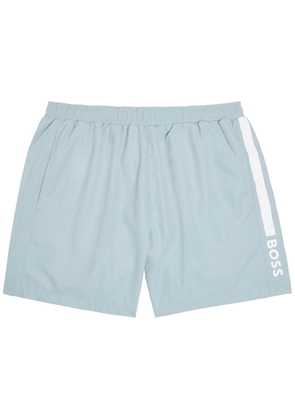 Boss Logo-print Shell Swim Shorts - Light Blue - XL