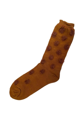 ANTIPAST knitted socks pom pom - U BROWN