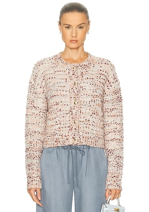 SABLYN Helena B Cropped Double Pocket Cardigan in Multi - White. Size L (also in M, S, XS).
