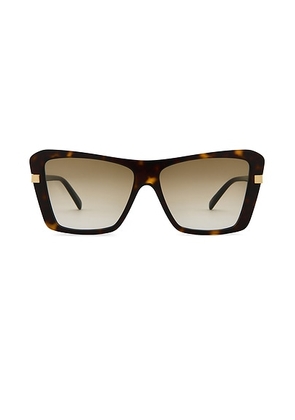 Stella McCartney Slim Sunglasses in Dark Havana & Gradient Brown - Brown. Size all.
